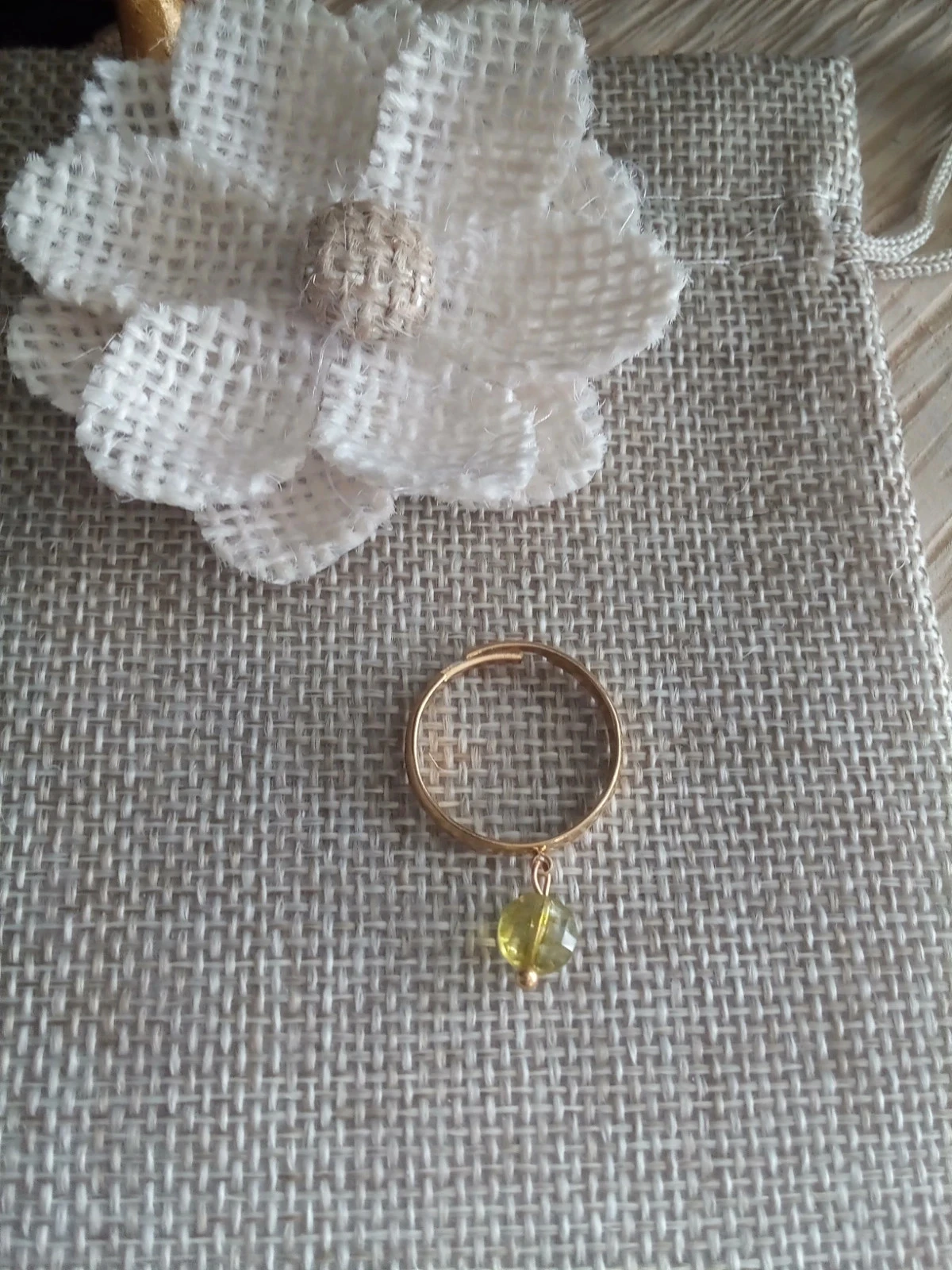Bague acier inoxydable et pierre de péridot – photo 2